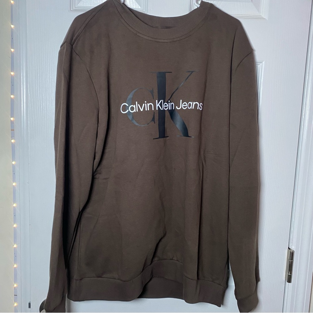 Dark brown, Calvin Klein sweatshirt shirt